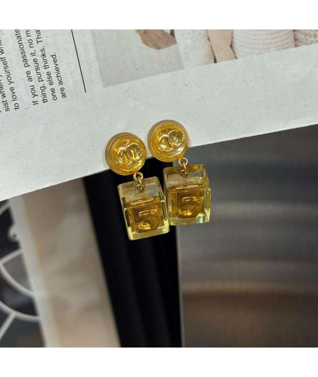 CHANEL Золотые серьги, фото 5
