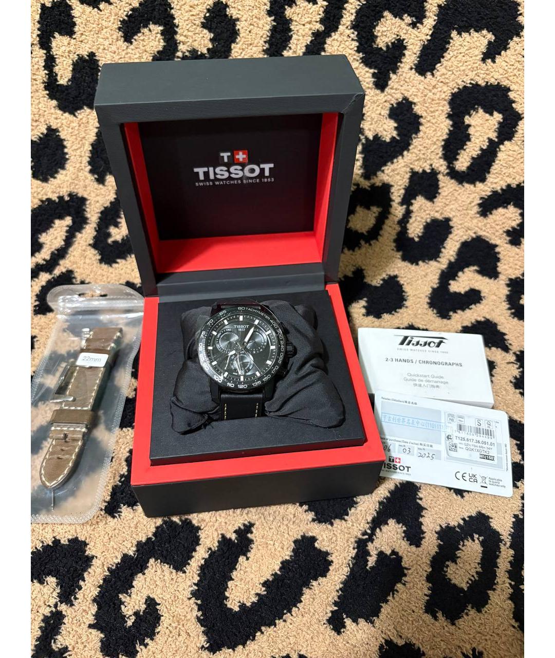 TISSOT Черные стальные часы, фото 2