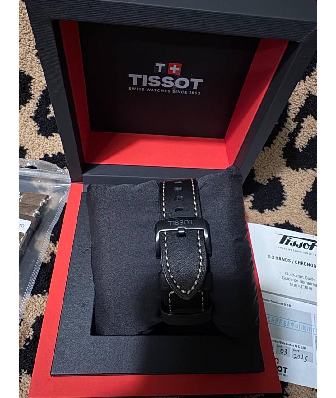 TISSOT Черные стальные часы, фото 3