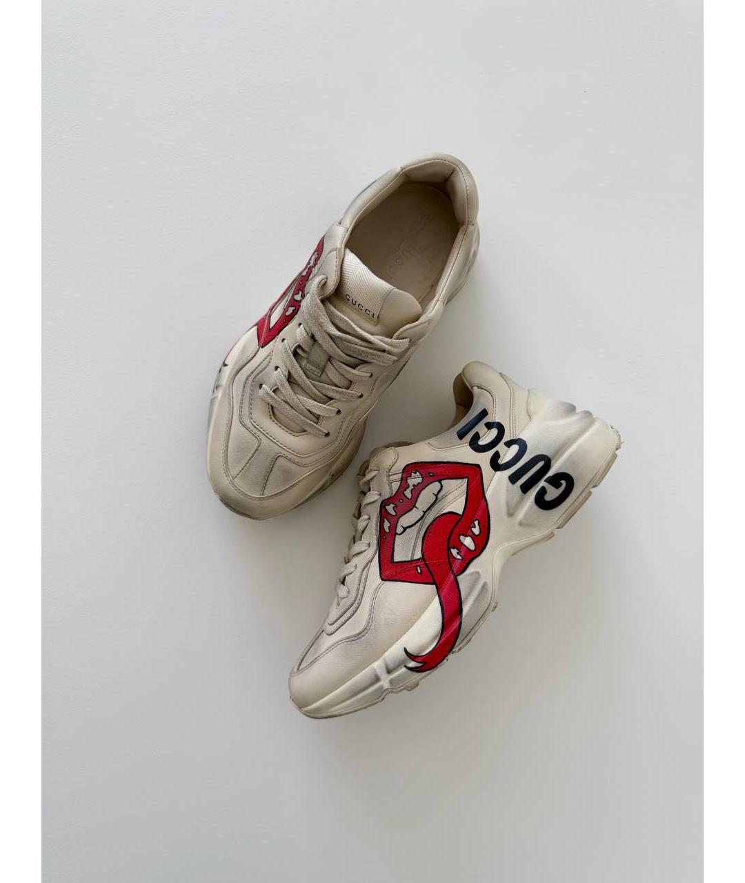 GUCCI Бежевые кроссовки, фото 3