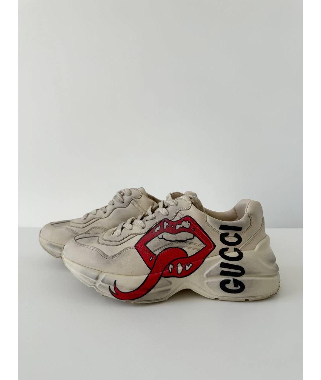 GUCCI Бежевые кроссовки, фото 9