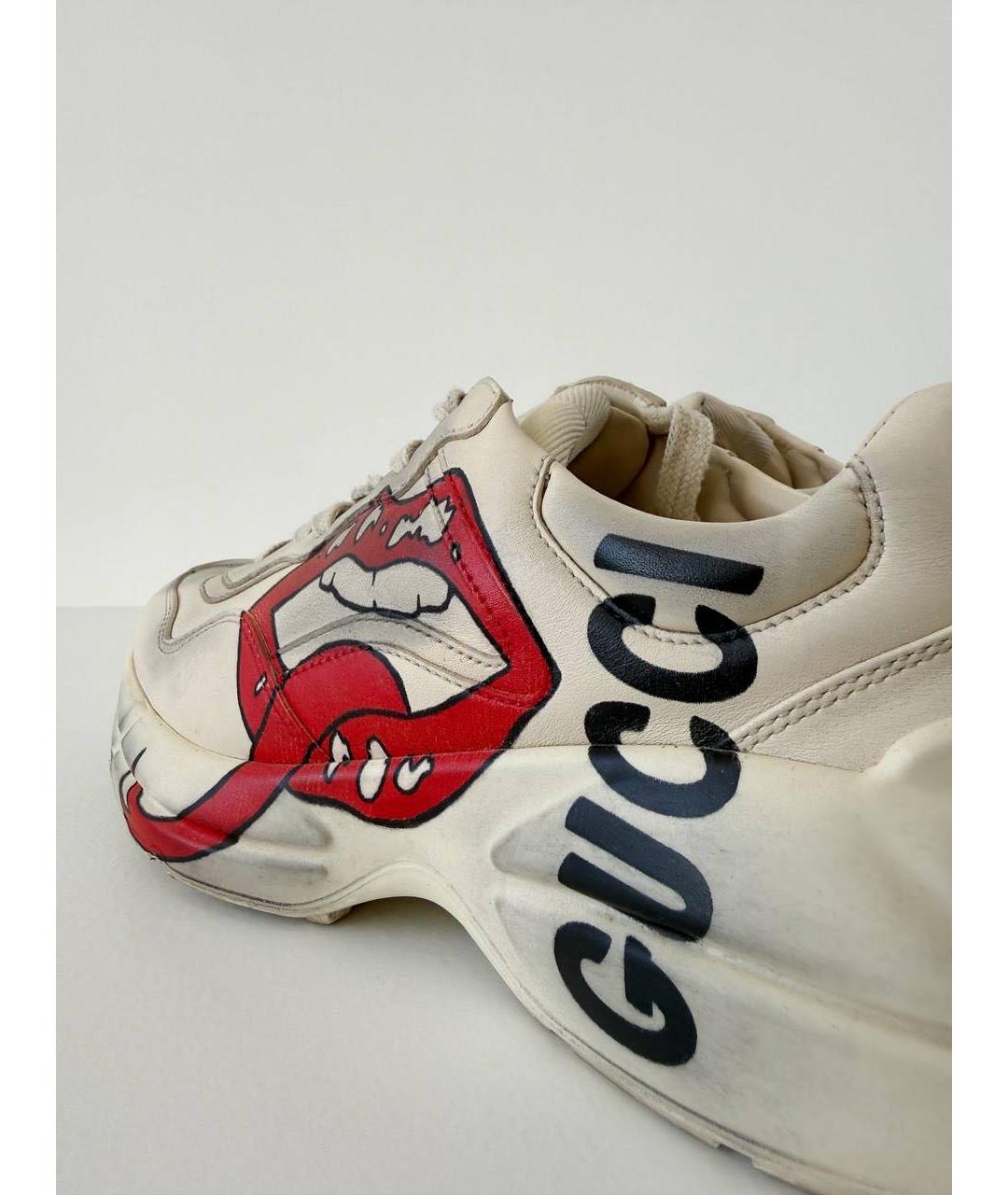 GUCCI Бежевые кроссовки, фото 6