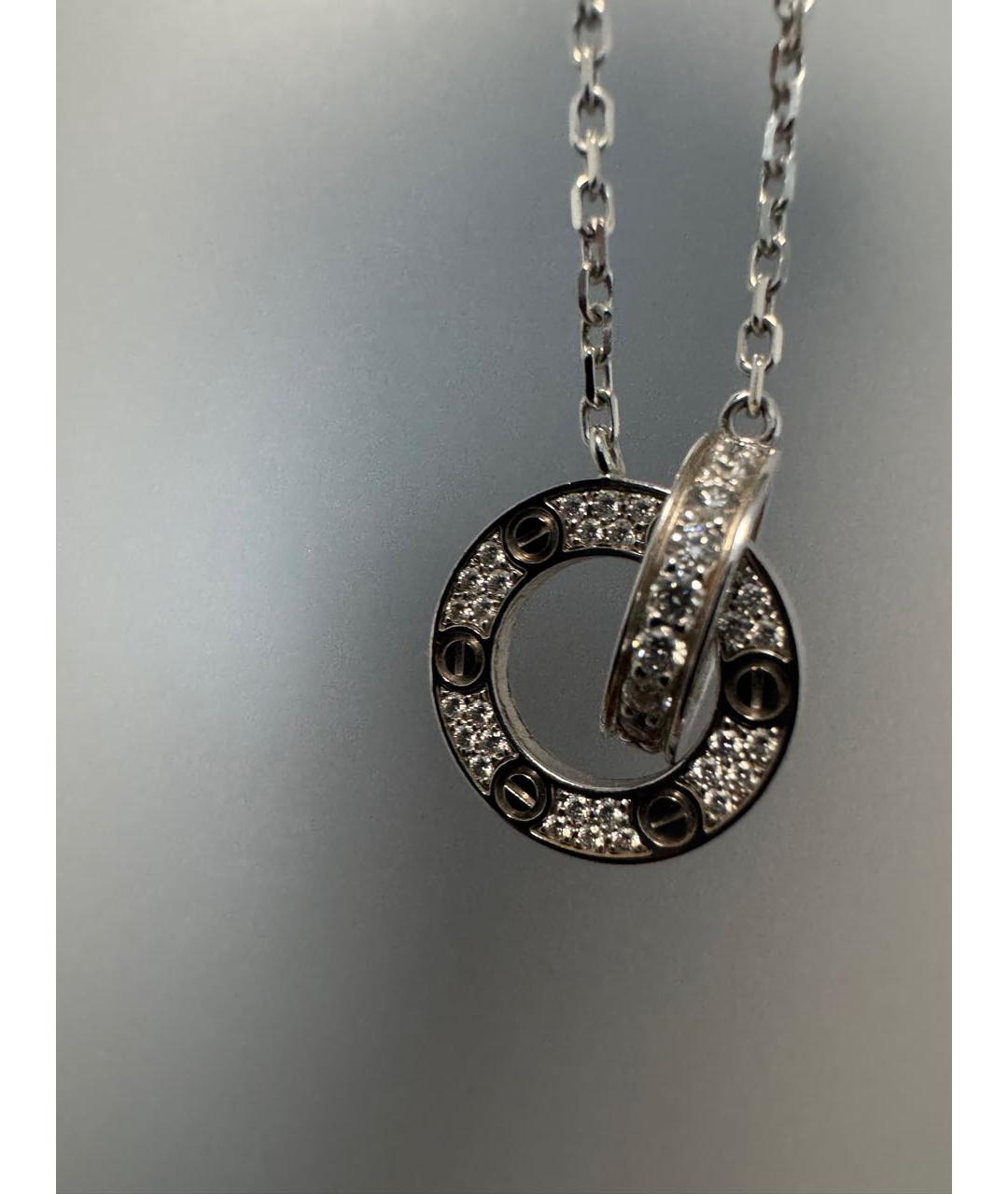 CARTIER Белая подвеска из белого золота, фото 7