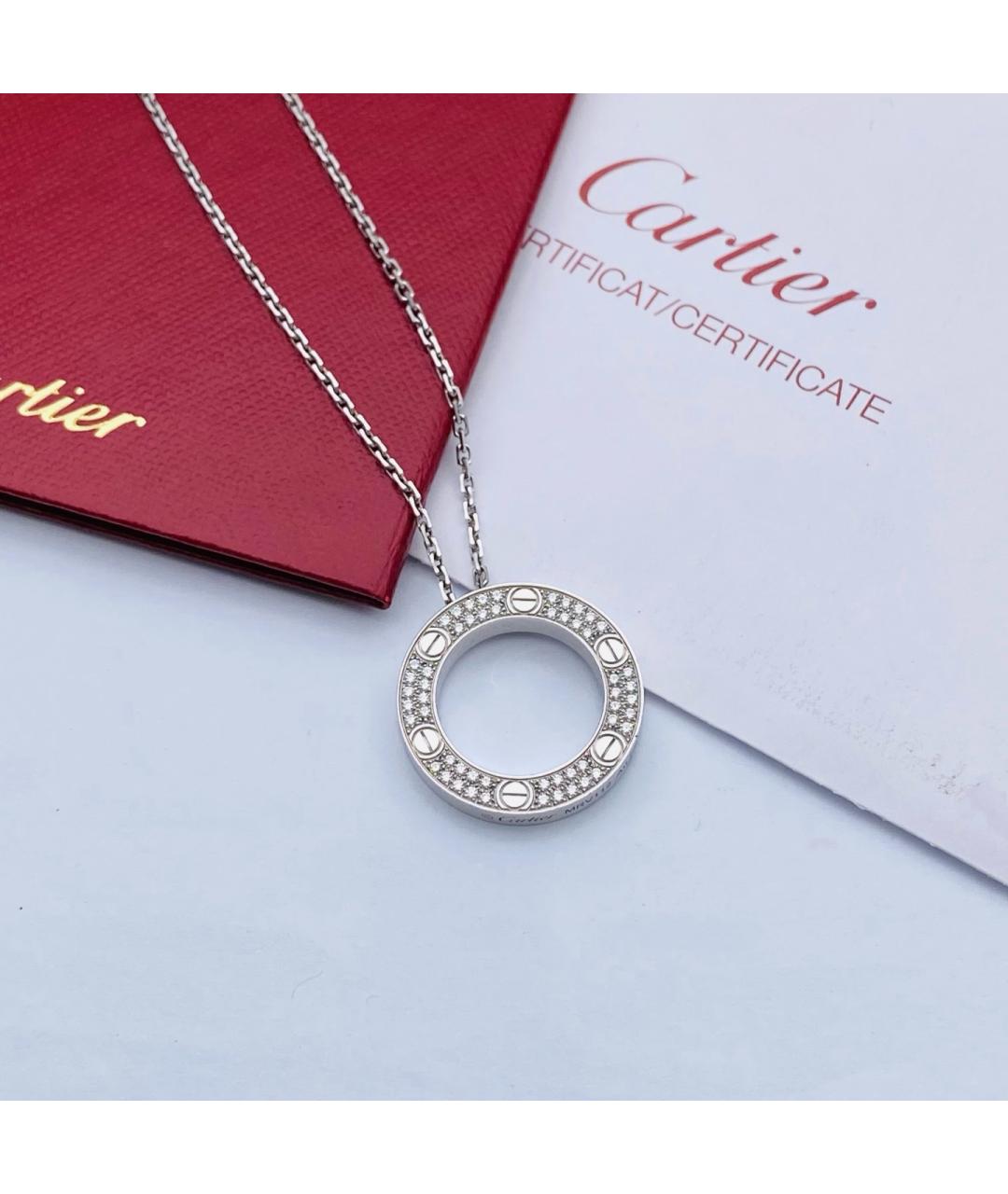 CARTIER Серебряное колье из белого золота, фото 6