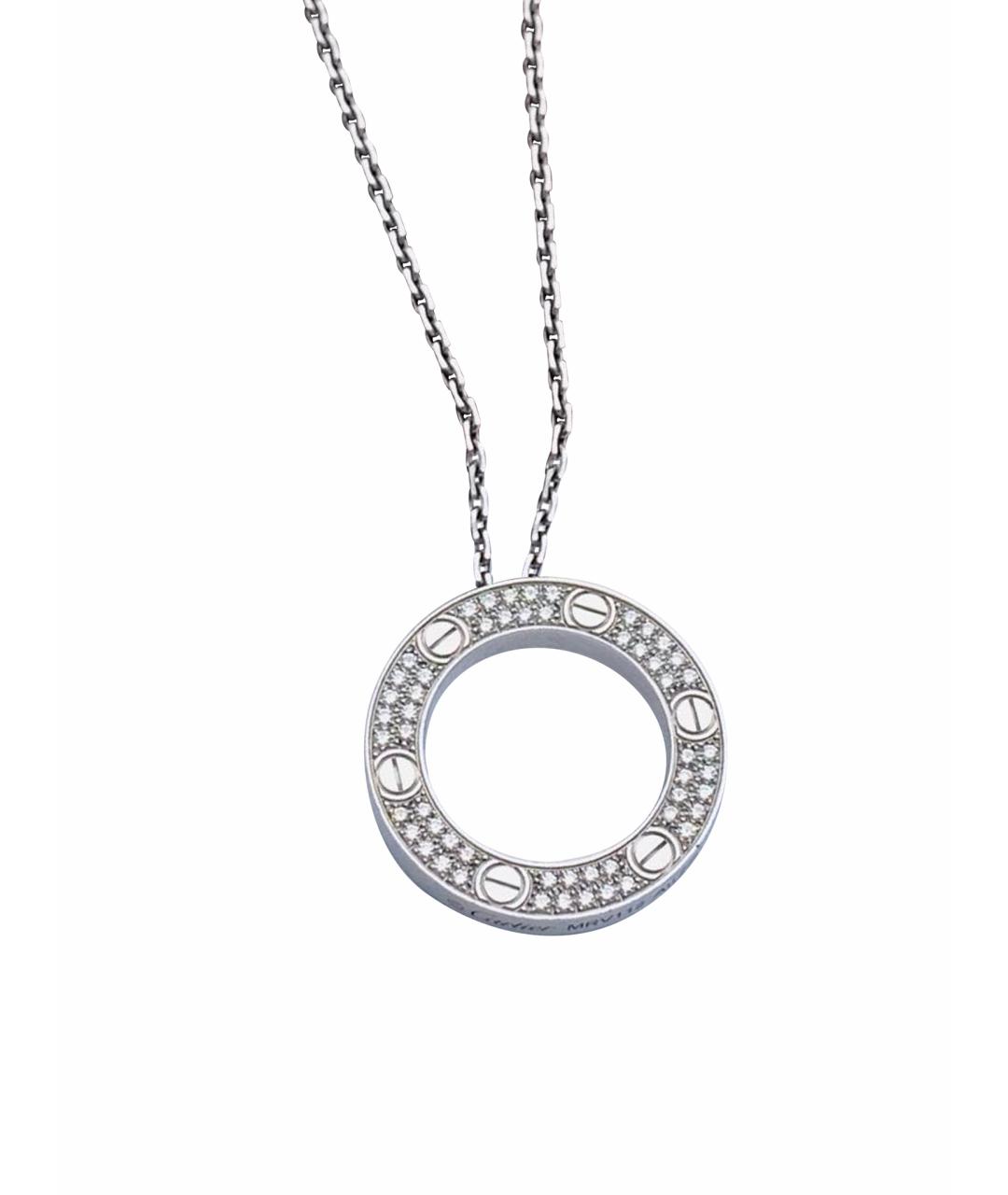 CARTIER Серебряное колье из белого золота, фото 1