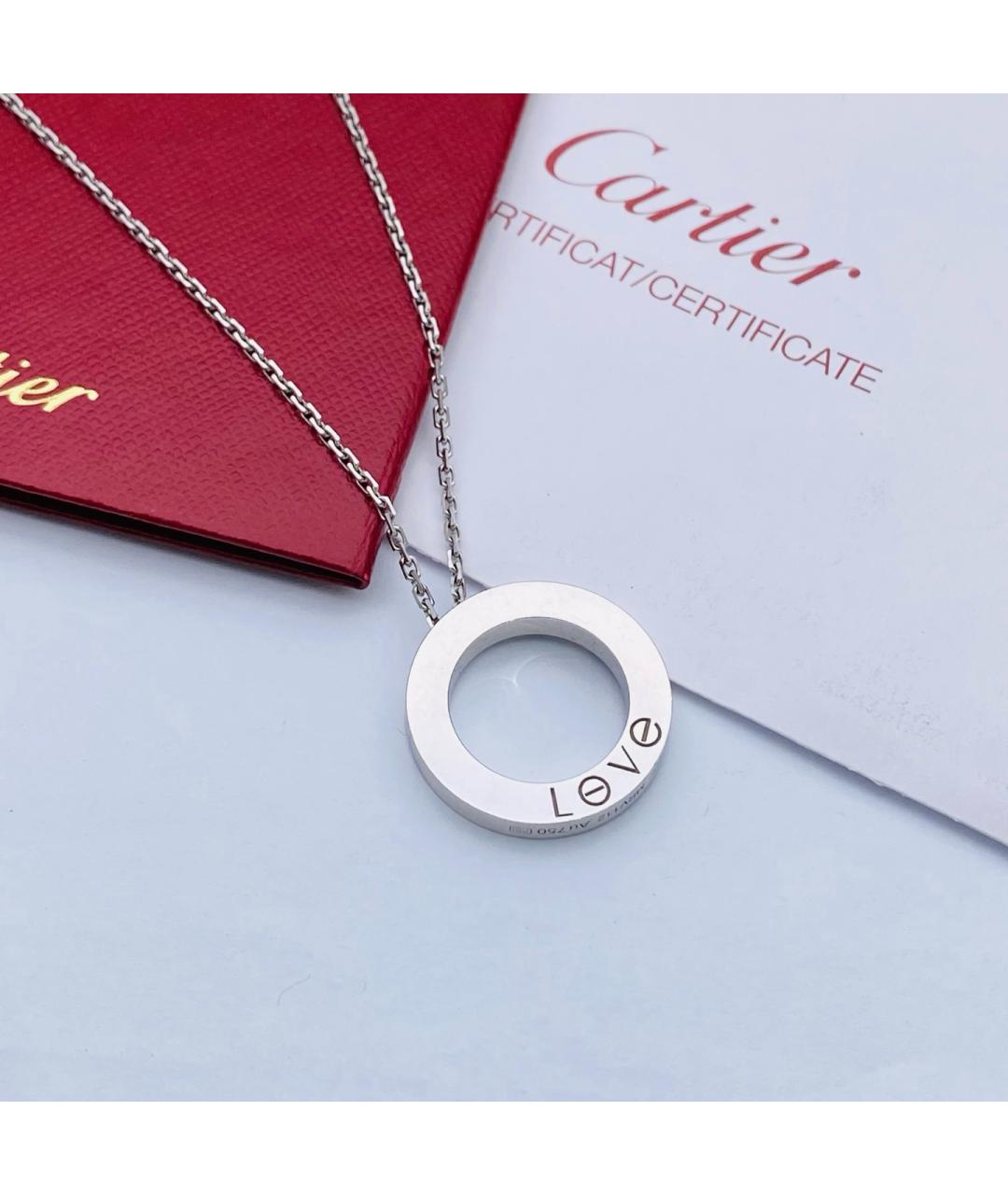CARTIER Серебряное колье из белого золота, фото 2