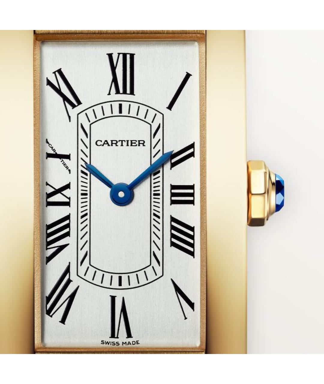 CARTIER Темно-синие часы из желтого золота, фото 3