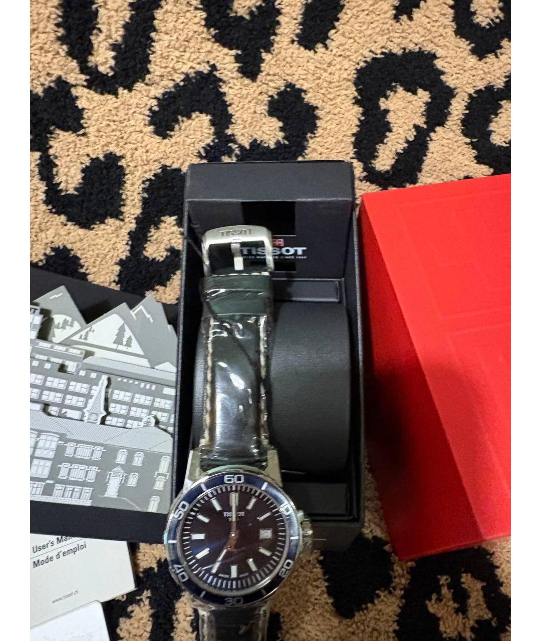 TISSOT Темно-синие стальные часы, фото 4