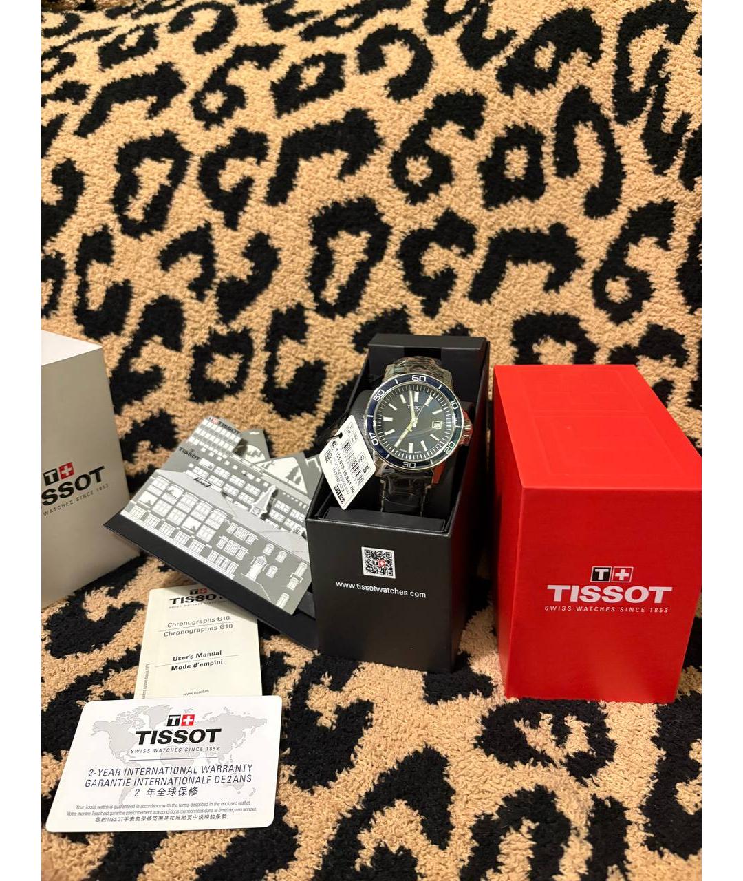 TISSOT Темно-синие стальные часы, фото 2