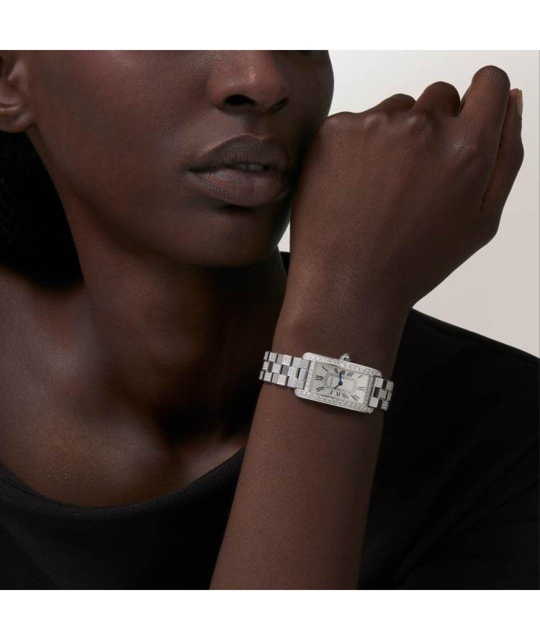 CARTIER Серебряные часы из белого золота, фото 4