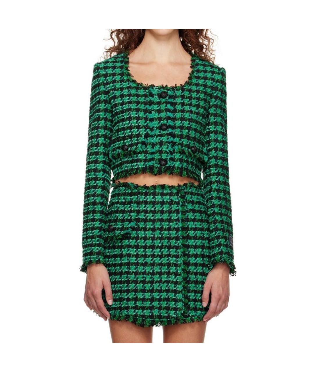 MSGM Зеленый полиамидовый костюм с юбками, фото 6