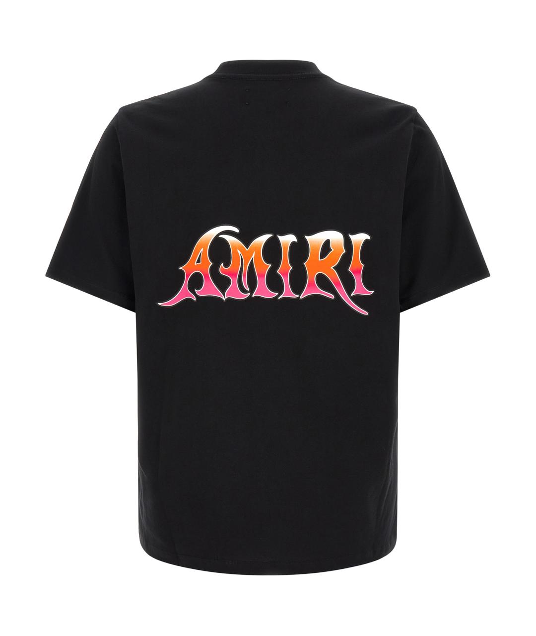 AMIRI Черная хлопковая футболка, фото 2