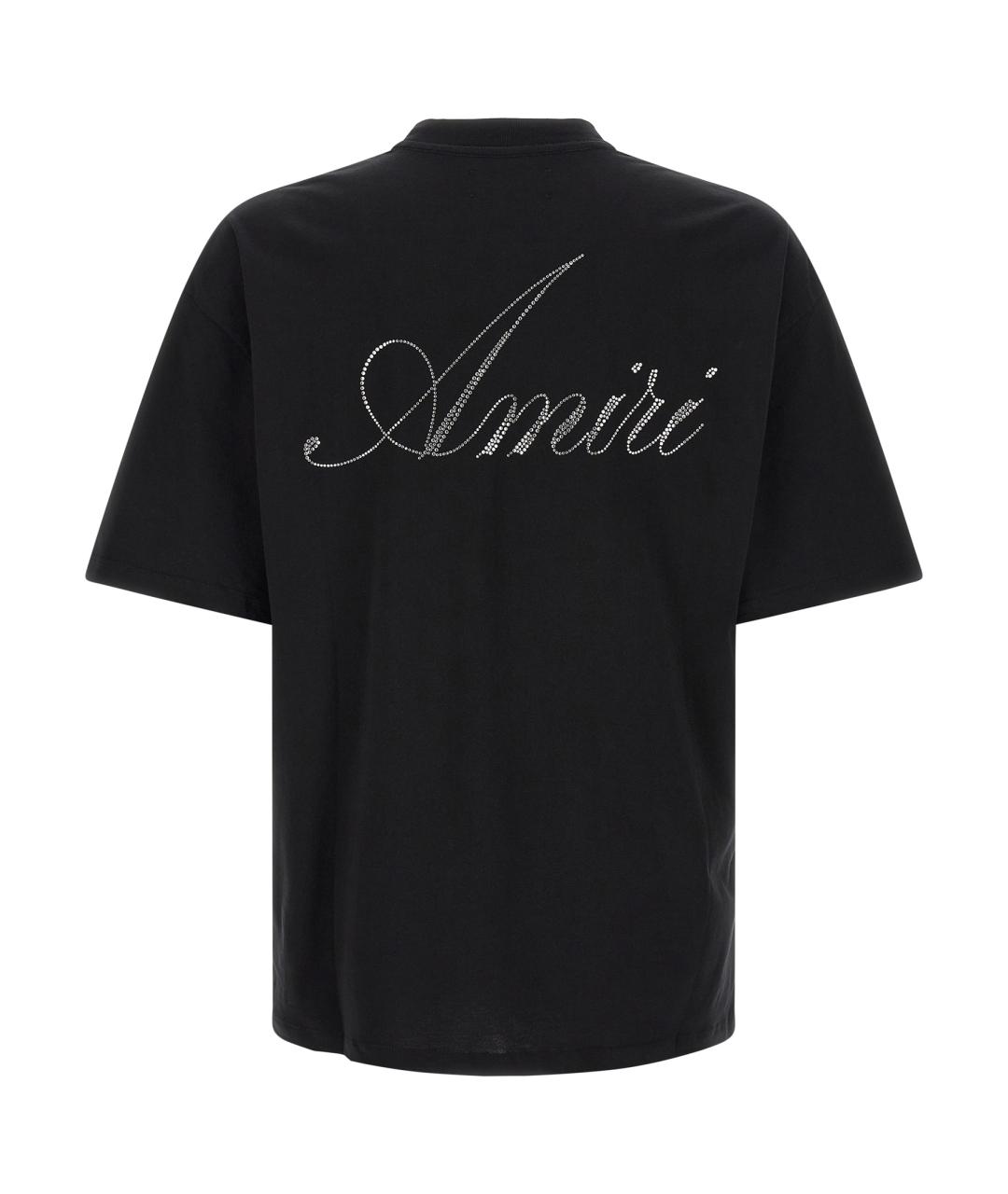 AMIRI Черная хлопковая футболка, фото 2