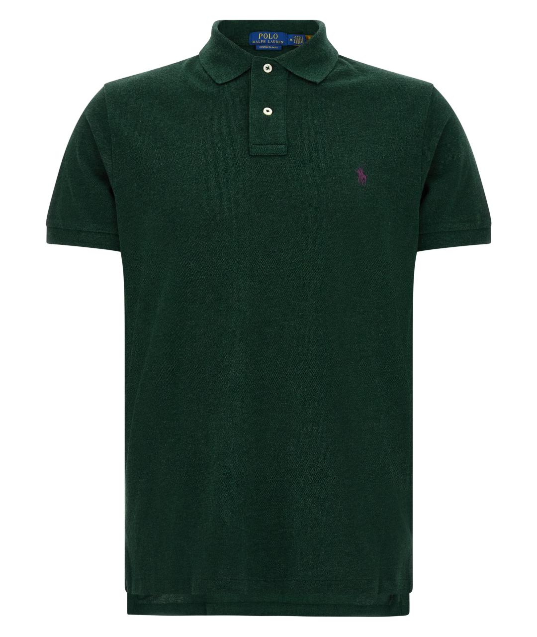 POLO RALPH LAUREN Зеленое хлопковое поло с коротким рукавом, фото 1
