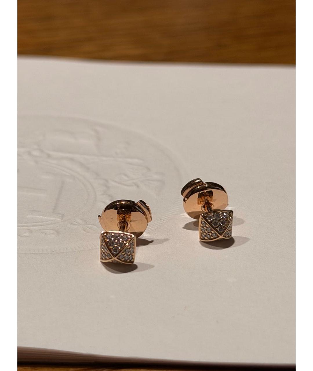 HERMES Белые серьги из розового золота, фото 2