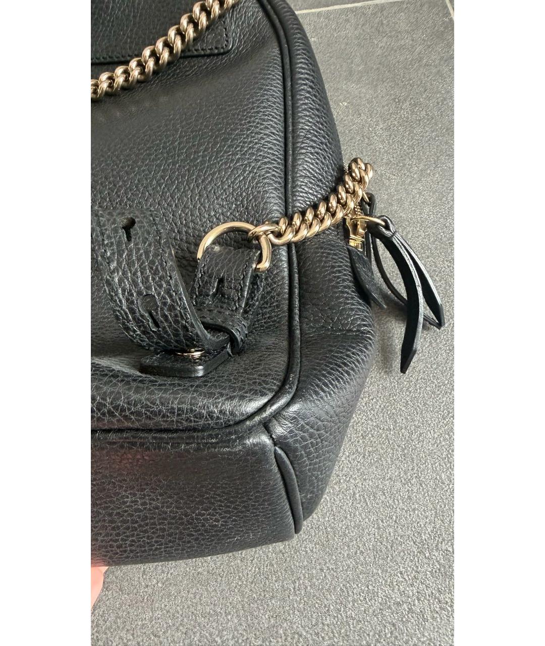 GUCCI Черный кожаный рюкзак, фото 7
