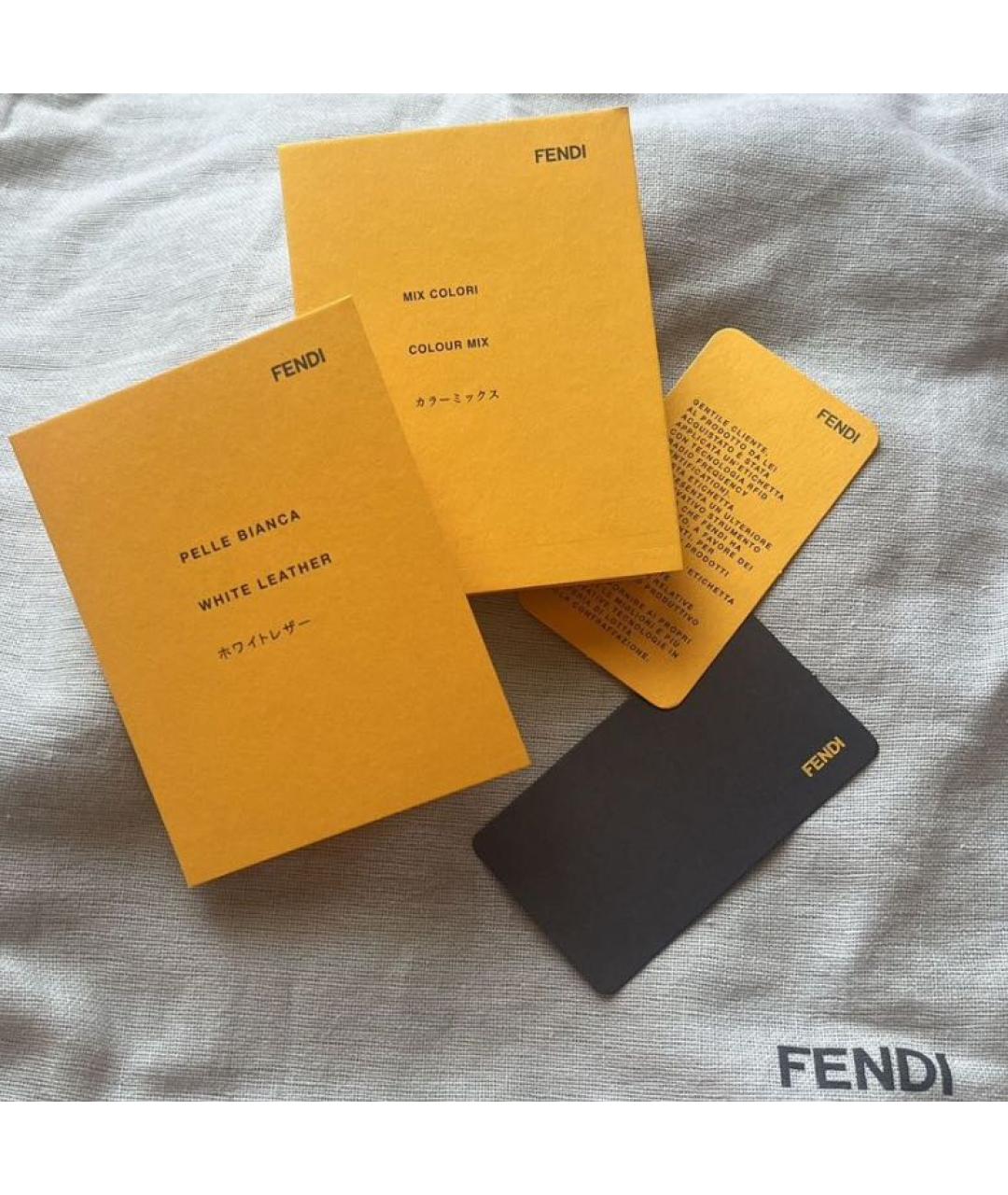 FENDI Темно-синяя кожаная сумка с короткими ручками, фото 6