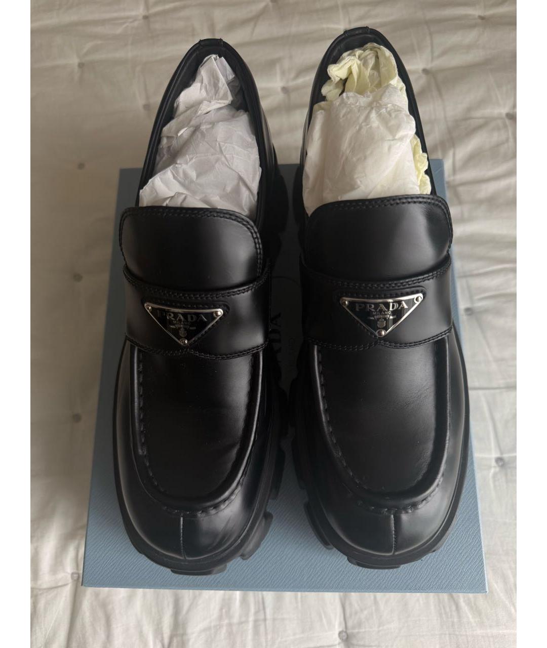 PRADA Черные лоферы из лакированной кожи, фото 3