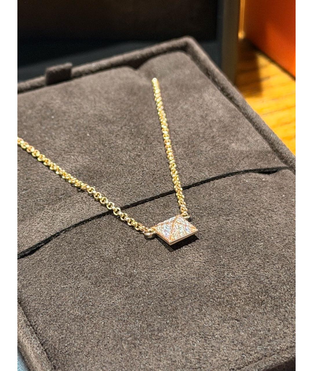 HERMES Белая подвеска из розового золота, фото 2