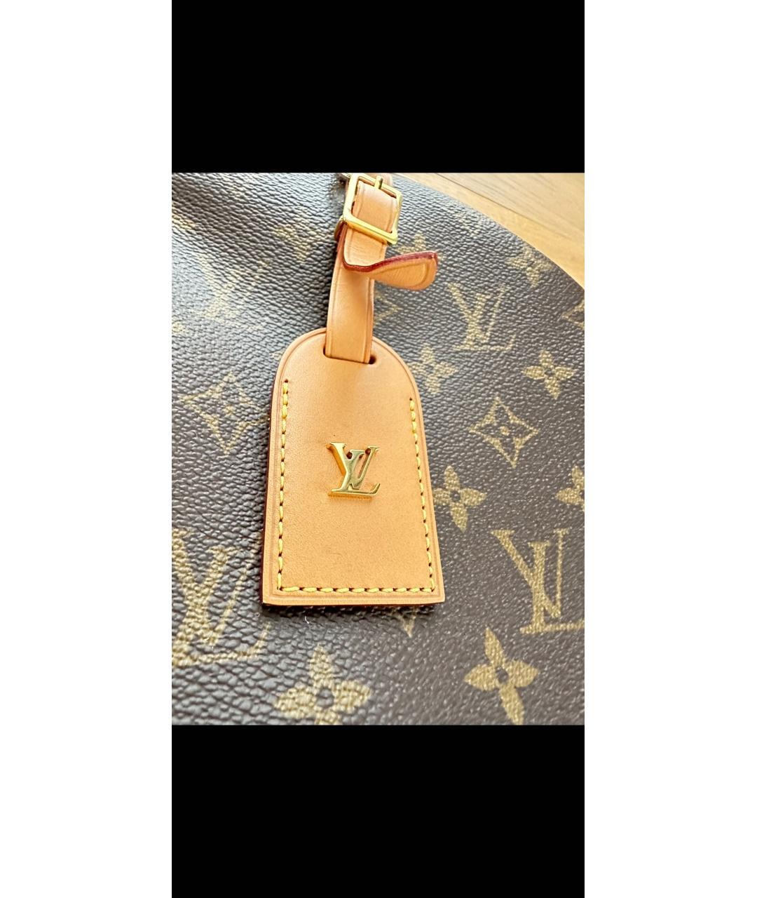 LOUIS VUITTON Коричневая кожаная сумка через плечо, фото 2