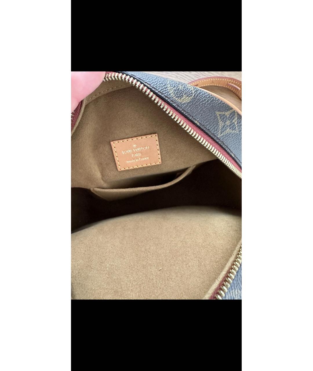 LOUIS VUITTON Коричневая кожаная сумка через плечо, фото 5