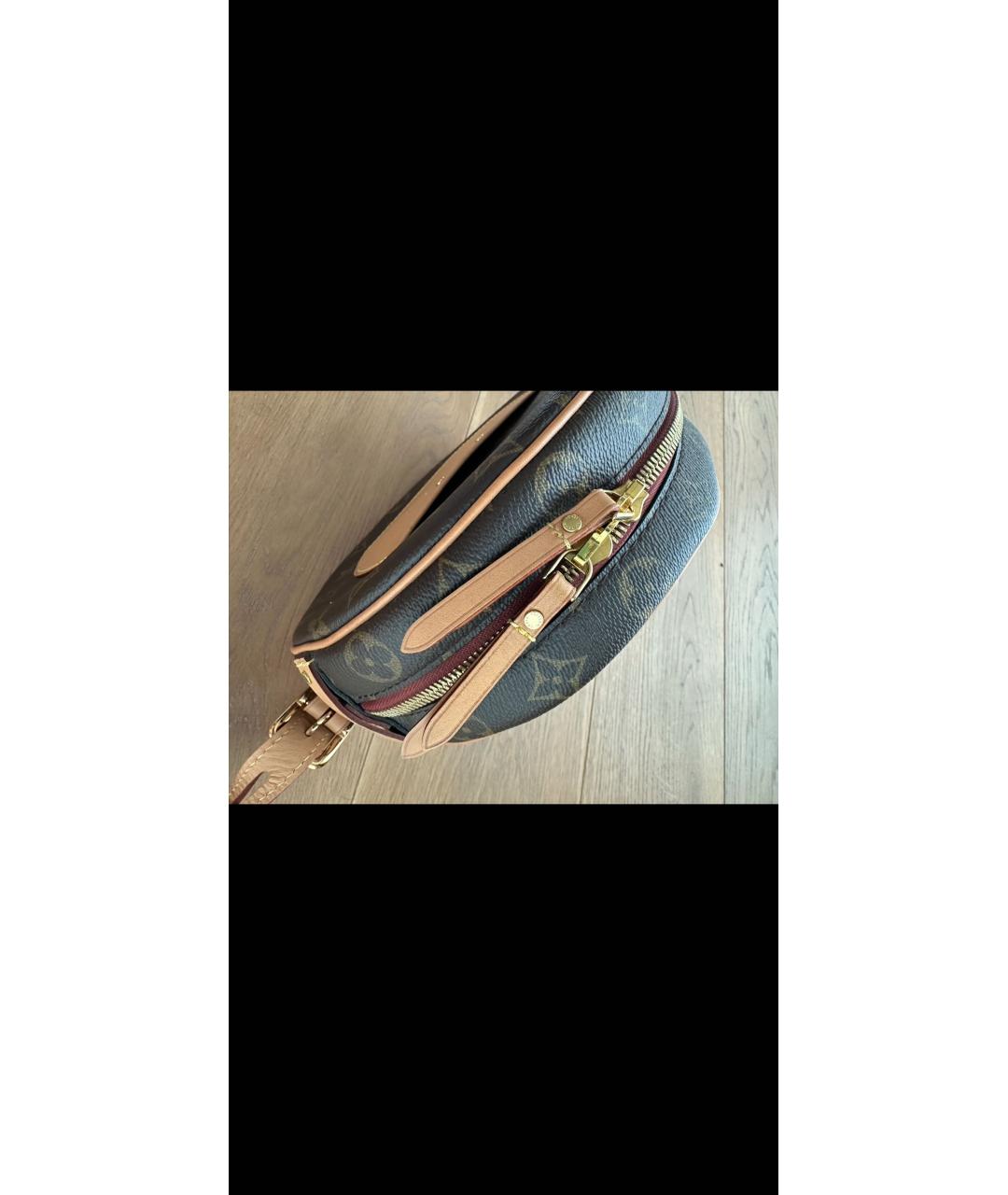 LOUIS VUITTON Коричневая кожаная сумка через плечо, фото 3