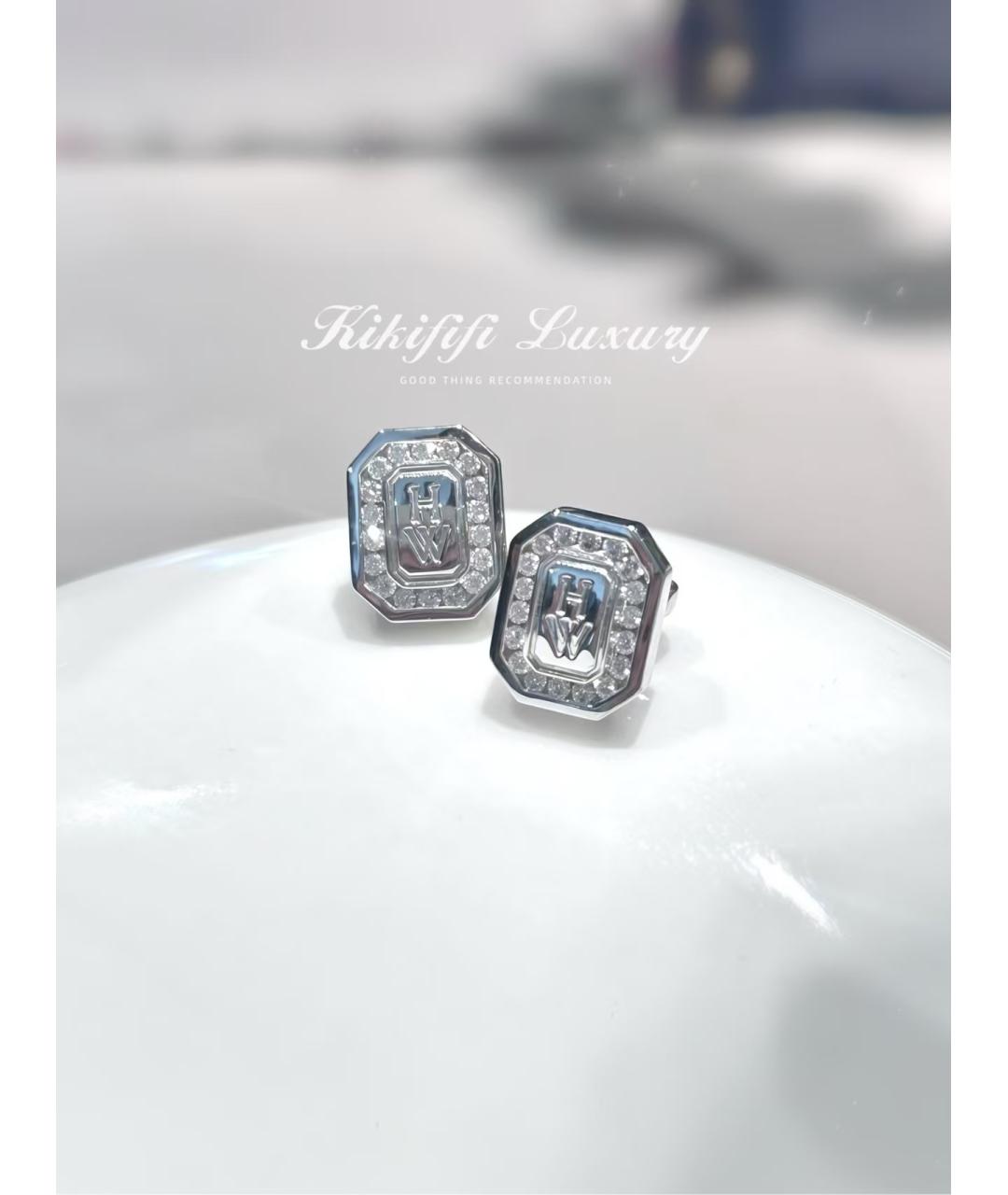 Harry Winston Серебряные серьги из белого золота, фото 2