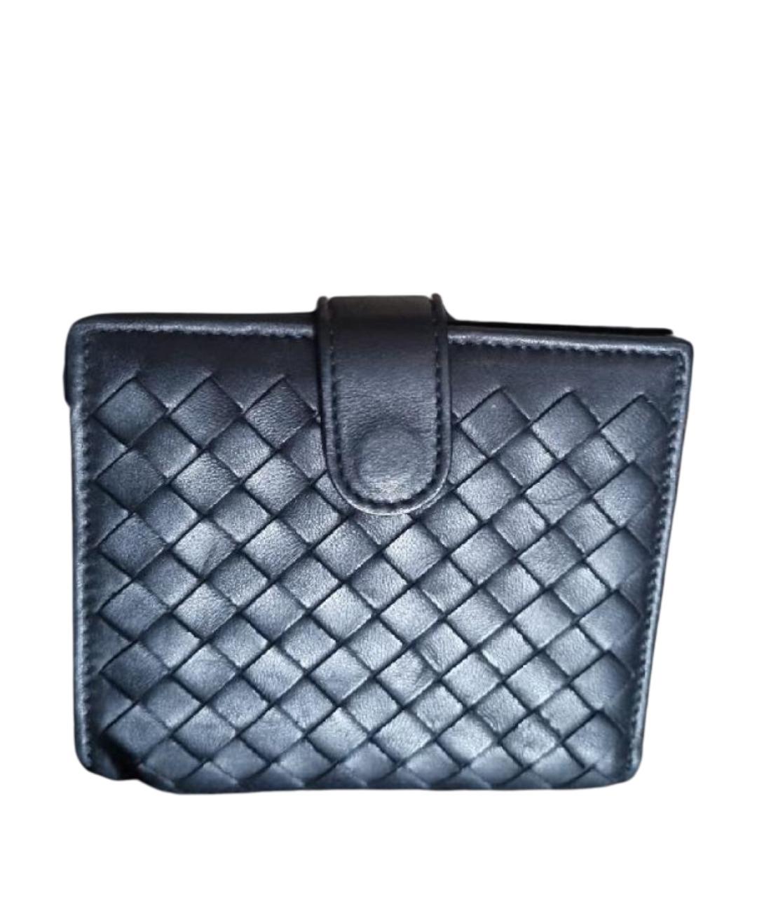 BOTTEGA VENETA Черный кожаный кошелек, фото 8