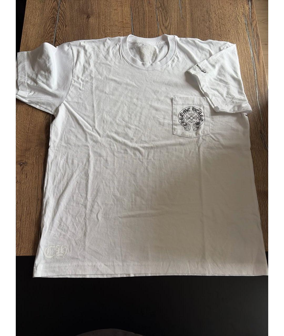 CHROME HEARTS Белая хлопковая футболка, фото 5