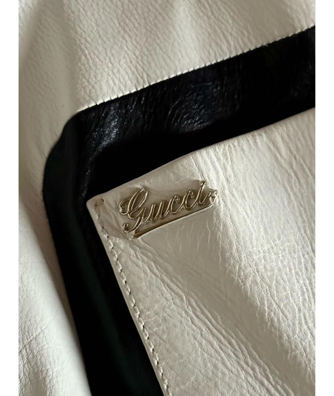 GUCCI Белая кожаная куртка, фото 4
