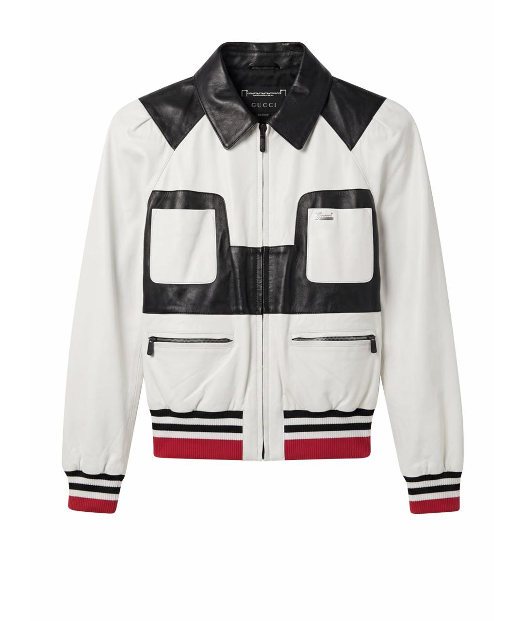 GUCCI Белая кожаная куртка, фото 1