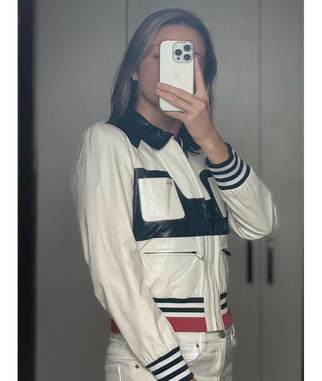 GUCCI Белая кожаная куртка, фото 6