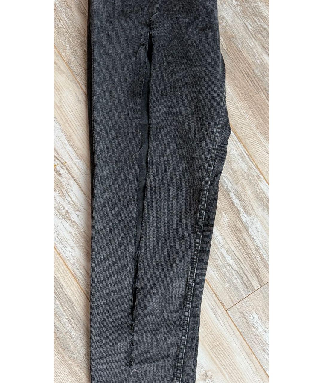 MAISON MARGIELA Антрацитовые хлопковые джинсы слим, фото 4