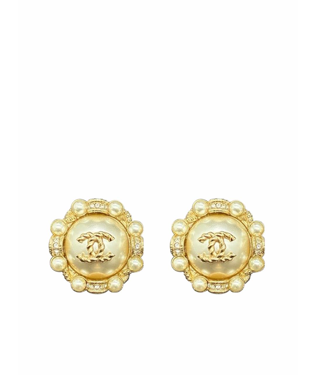 CHANEL Золотые серьги, фото 1
