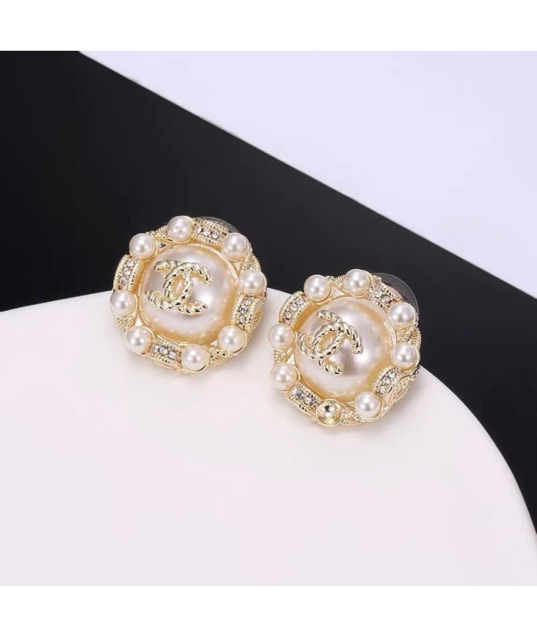 CHANEL Золотые серьги, фото 3