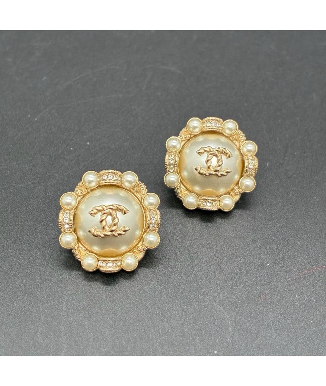 CHANEL Золотые серьги, фото 2