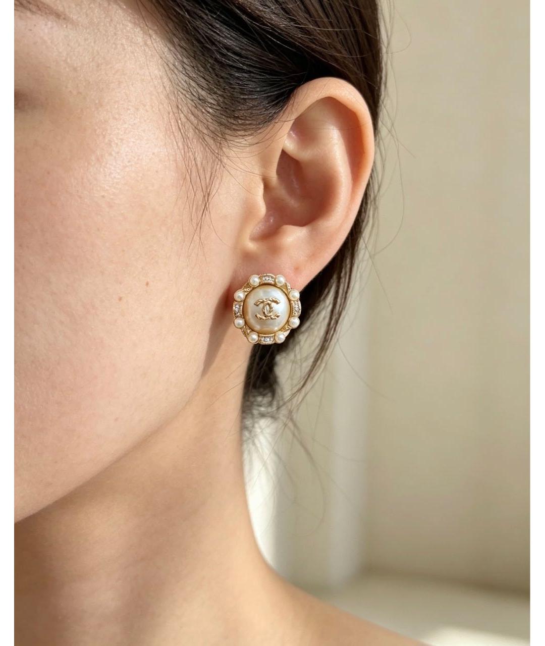 CHANEL Золотые серьги, фото 5