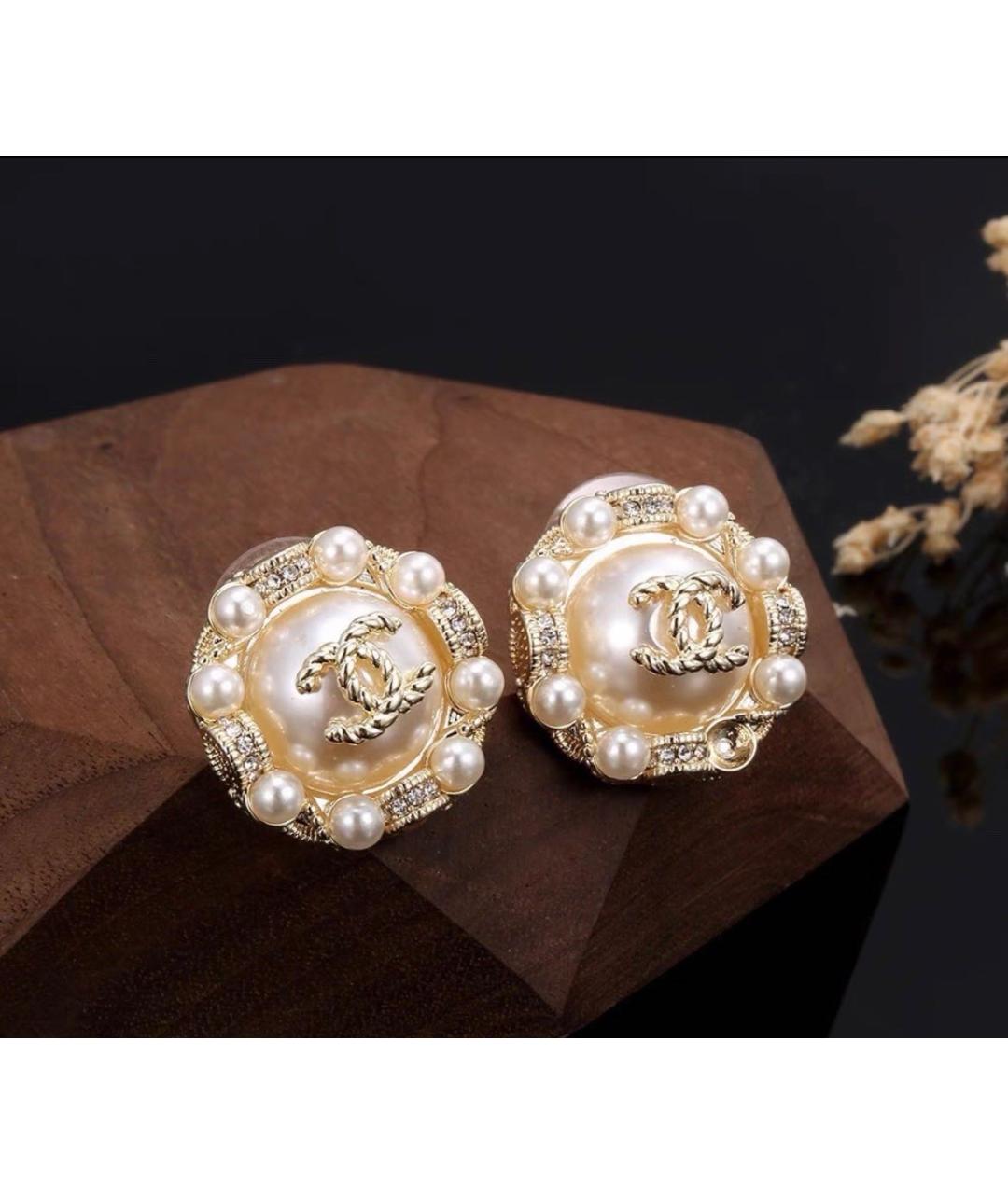 CHANEL Золотые серьги, фото 4