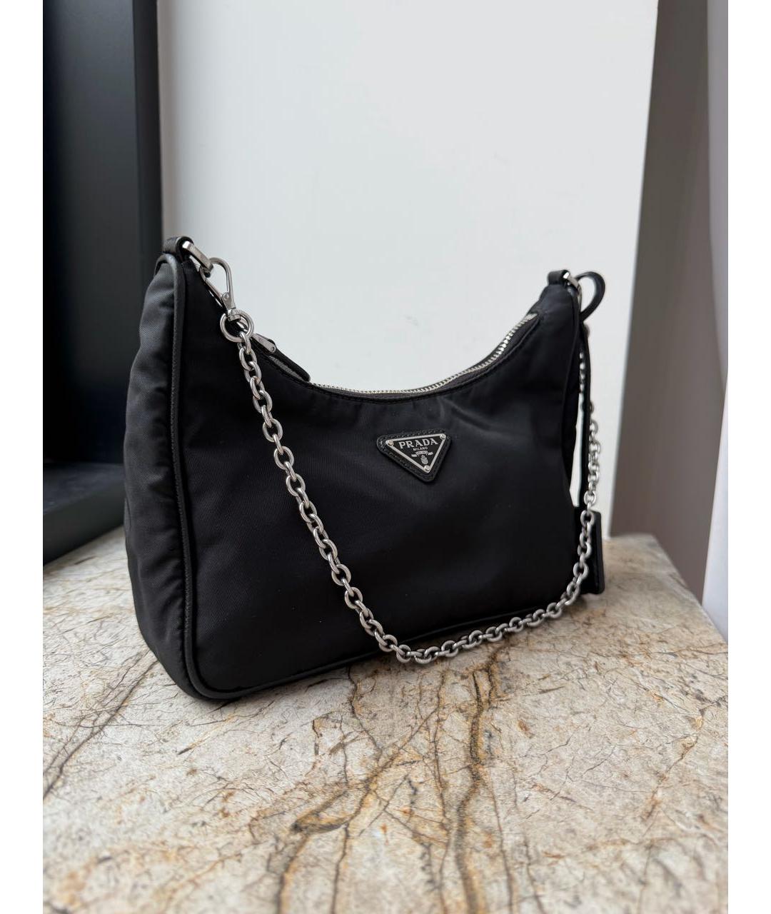 PRADA Черная тканевая сумка через плечо, фото 2
