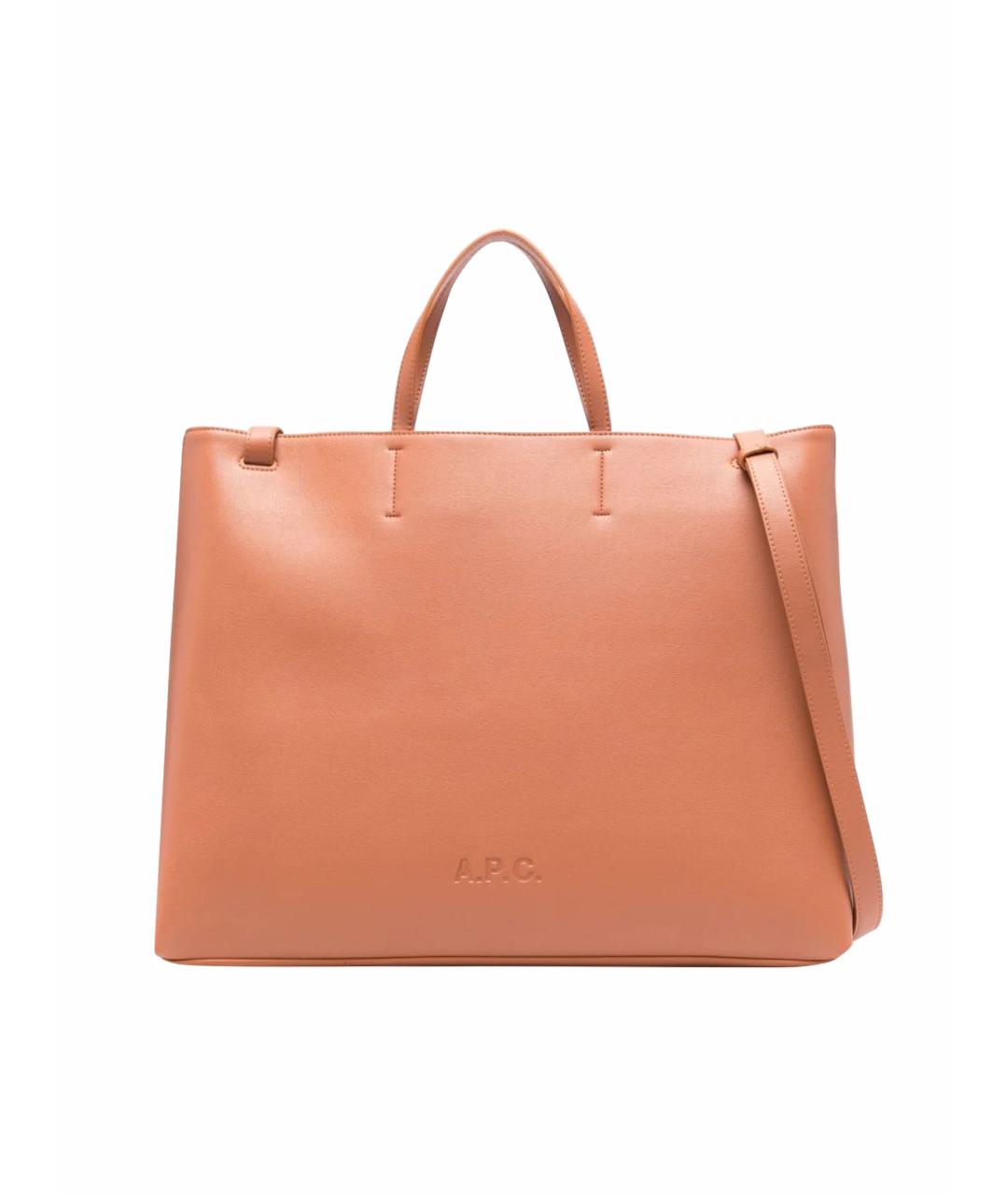 A.P.C. Коричневая сумка через плечо из искусственной кожи, фото 1