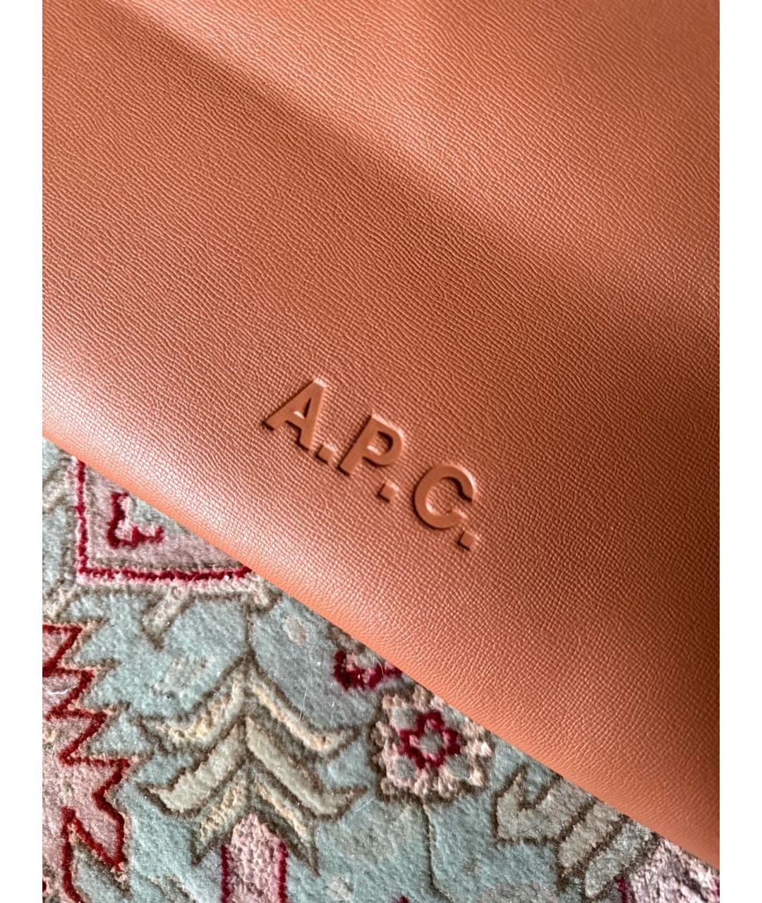 A.P.C. Коричневая сумка через плечо из искусственной кожи, фото 4