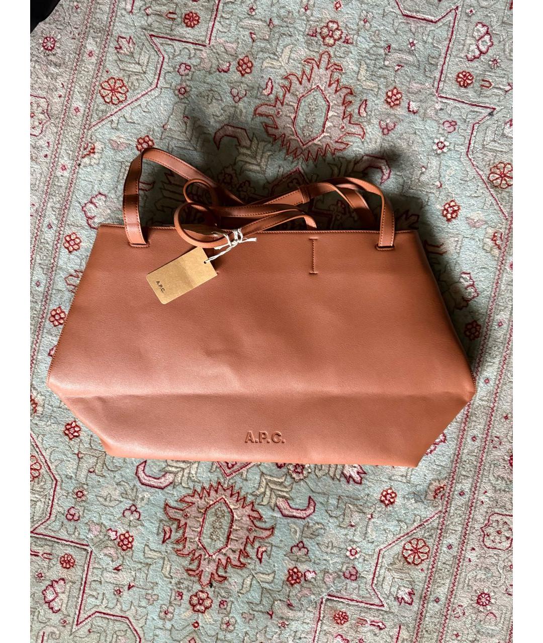 A.P.C. Коричневая сумка через плечо из искусственной кожи, фото 3