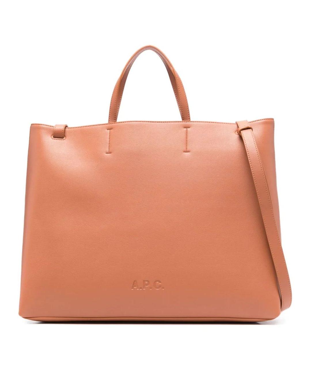 A.P.C. Коричневая сумка через плечо из искусственной кожи, фото 7