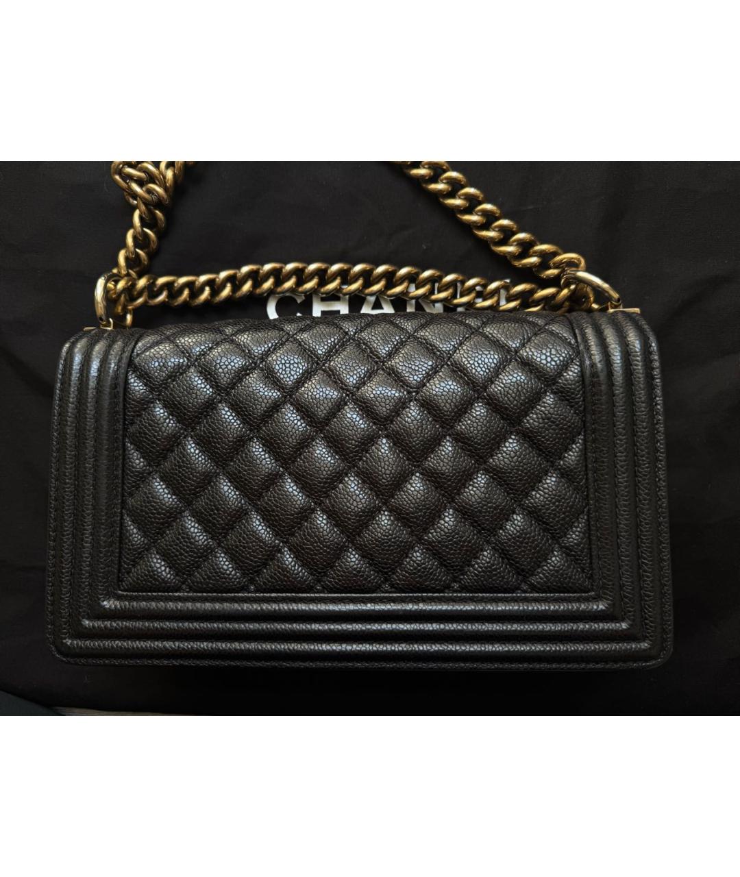 CHANEL Черная кожаная сумка через плечо, фото 3