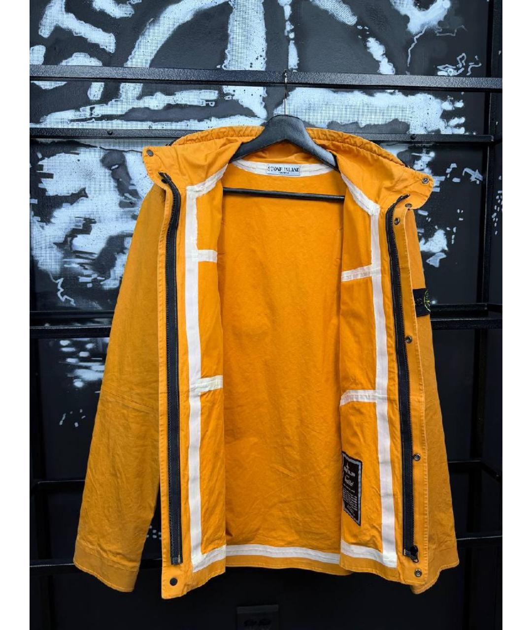 STONE ISLAND Оранжевая хлопковая куртка, фото 3