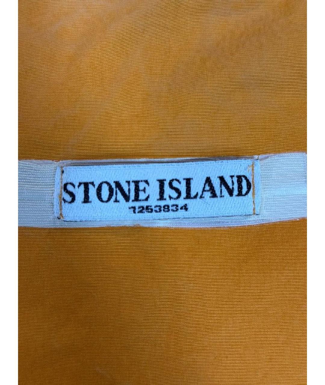 STONE ISLAND Оранжевая хлопковая куртка, фото 4