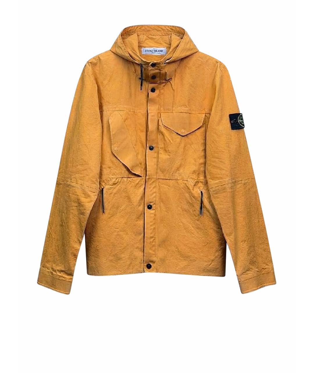 STONE ISLAND Оранжевая хлопковая куртка, фото 1