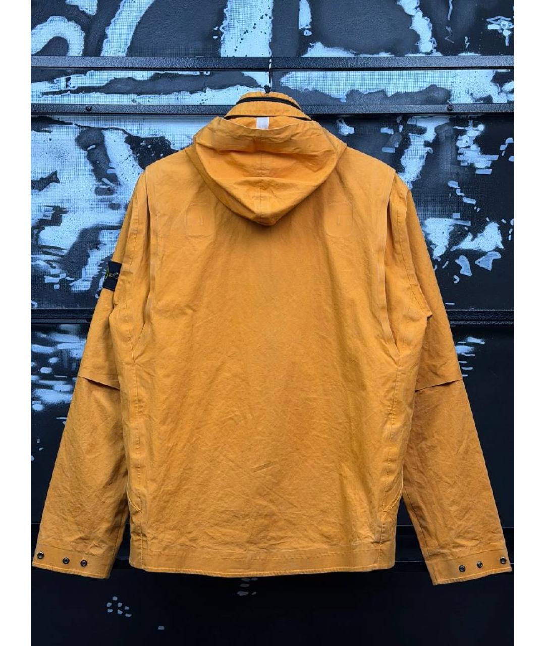 STONE ISLAND Оранжевая хлопковая куртка, фото 2