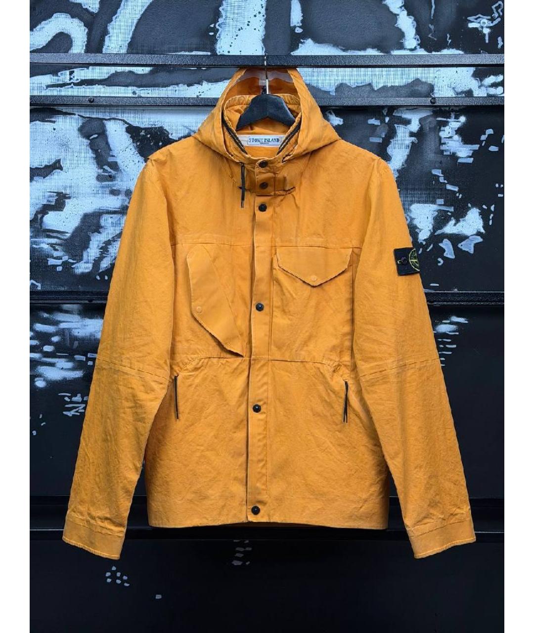 STONE ISLAND Оранжевая хлопковая куртка, фото 7