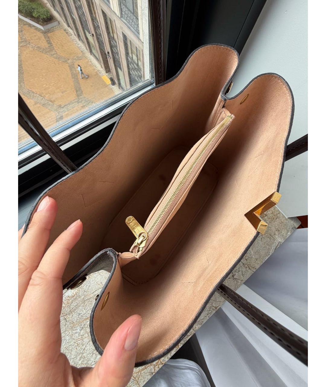 LOUIS VUITTON Коричневая сумка тоут из канвы, фото 4